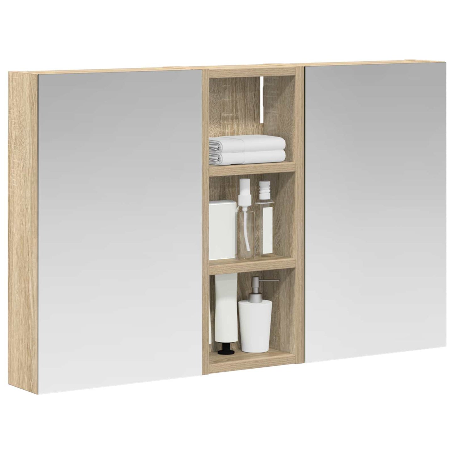 Fürdőszobai Szekrény Szett 3 db 80 x 10,5 x 50 cm Szerelt fa