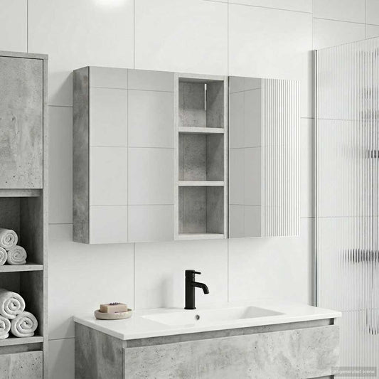 Fürdőszobai Szekrény Szett 3 pcs 80 x 10,5 x 50 cm Faanyag