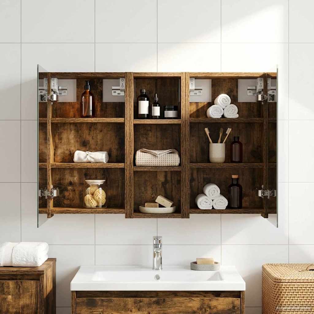 Fürdőszobai Szekrény Szett 3 db 80 x 10,5 x 50 cm Szerelt fa