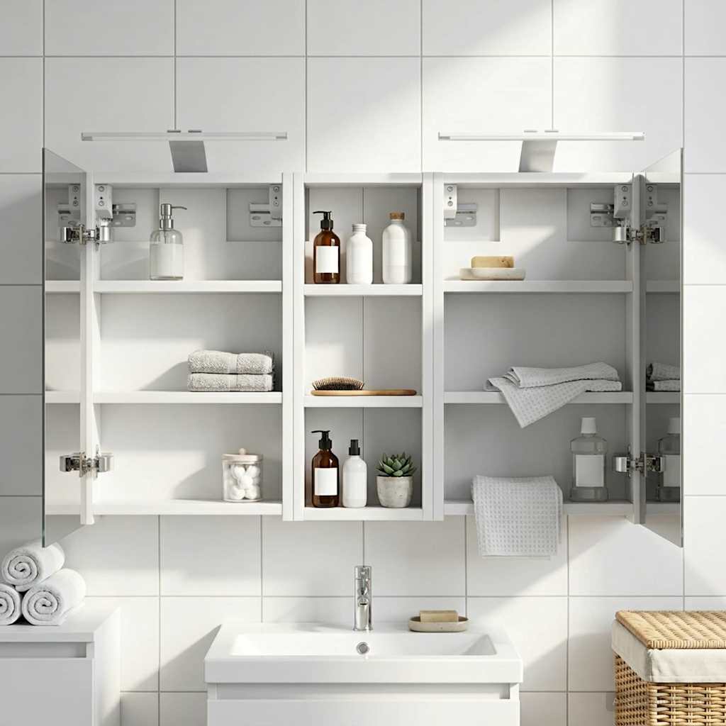 Fürdőszobai Szekrény Szett 3 db 80 x 10,5 x 50 cm Szerelt fa