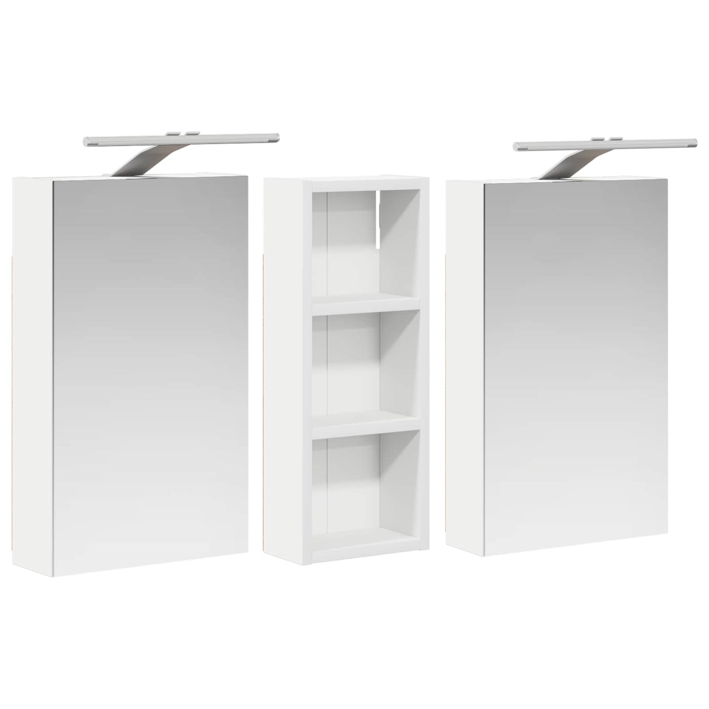 Fürdőszobai Szekrény Szett 3 db 80 x 10,5 x 50 cm Szerelt fa
