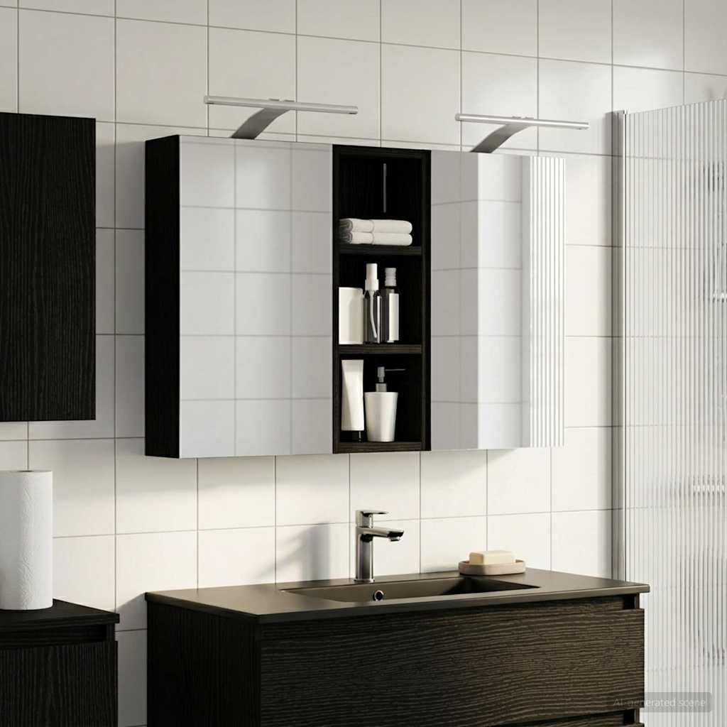 Fürdőszobai Szekrény Szett 3 db 80 x 10,5 x 50 cm Szerelt fa