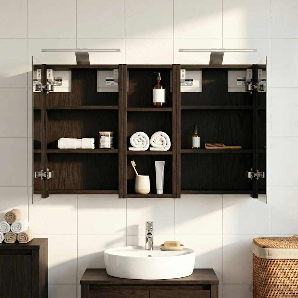 Fürdőszobai Szekrény Szett 3 db 80 x 10,5 x 50 cm Szerelt fa