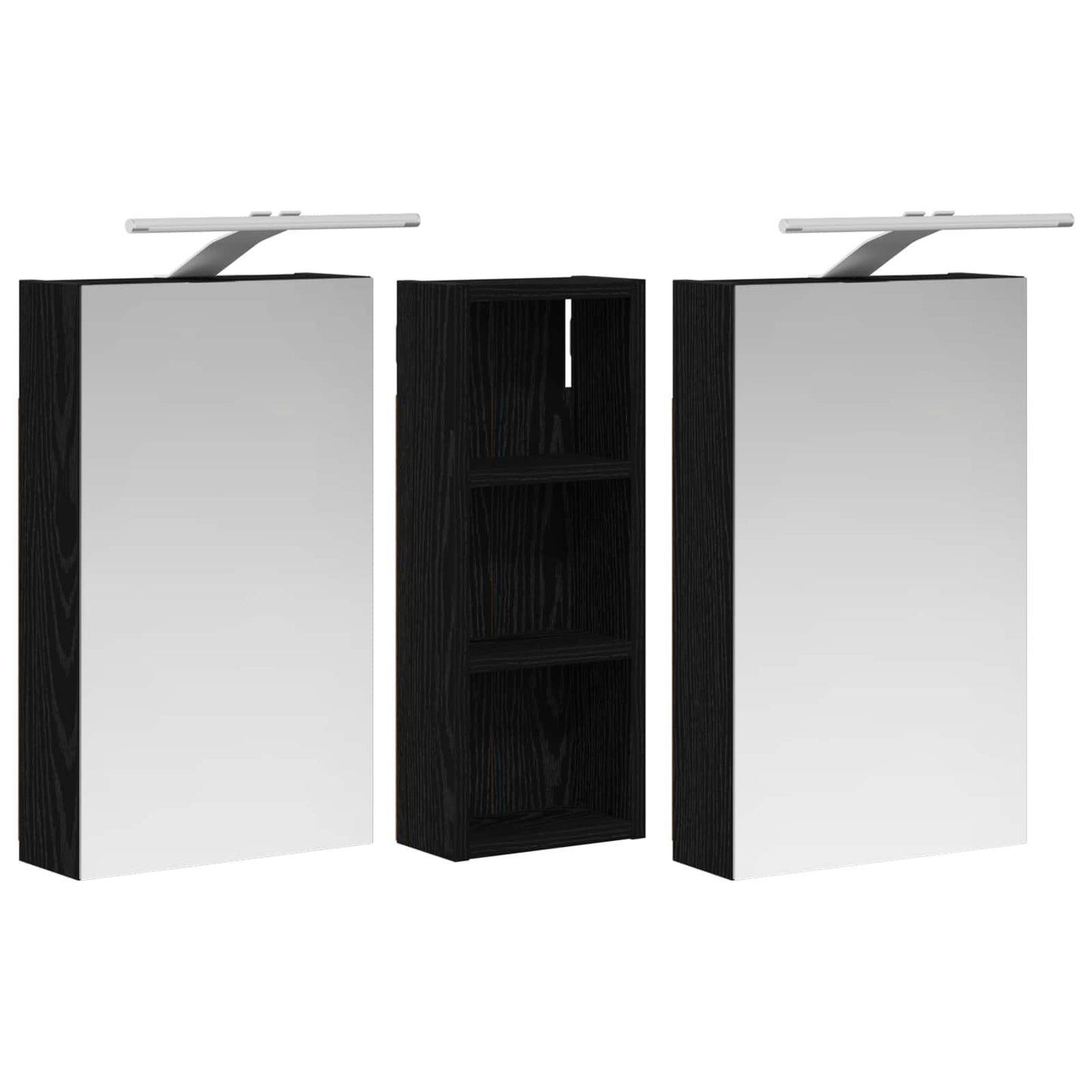 Fürdőszobai Szekrény Szett 3 db 80 x 10,5 x 50 cm Szerelt fa