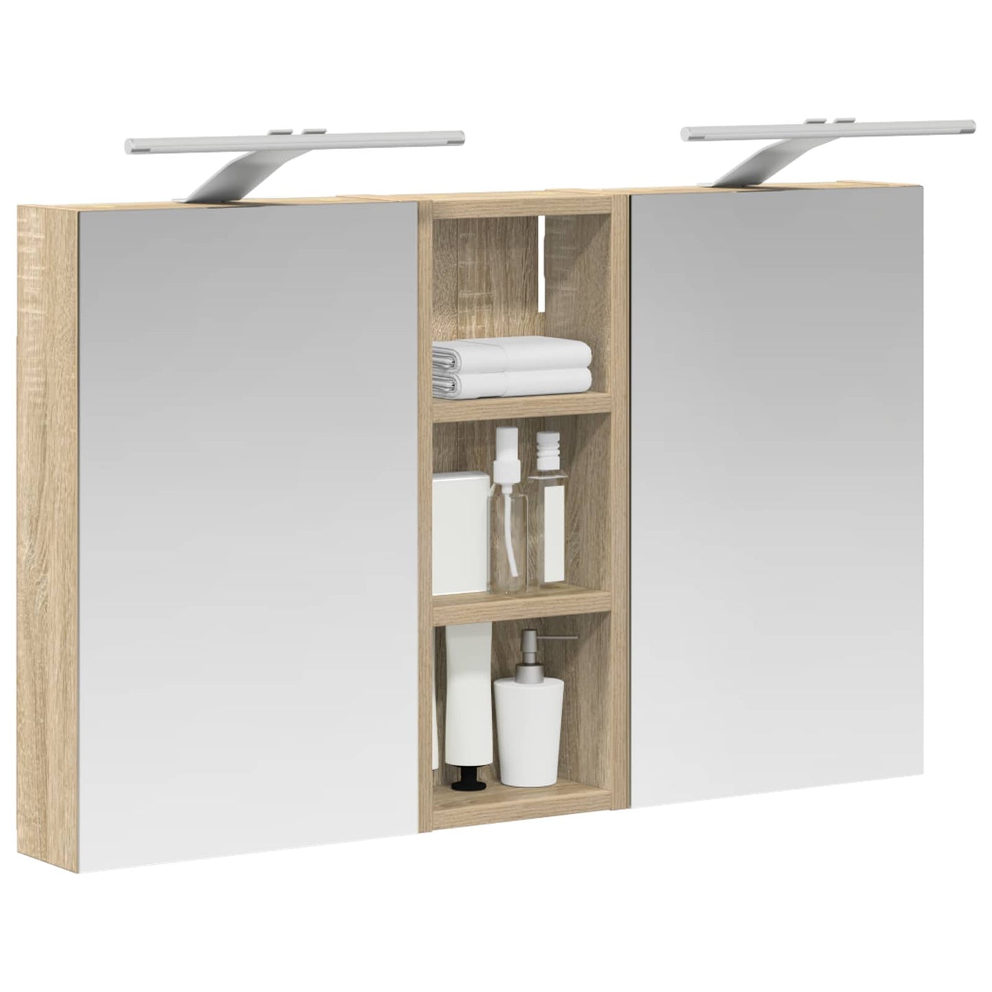 Fürdőszobai Szekrény Szett 3 db 80 x 10,5 x 50 cm Szerelt fa