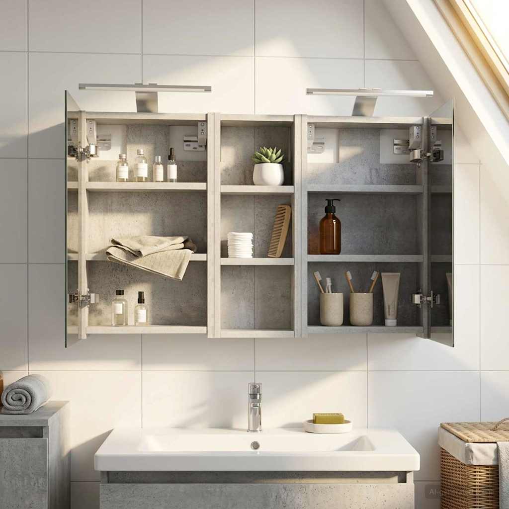 Fürdőszobai Szekrény Szett 3 db 80 x 10,5 x 50 cm Szerelt fa