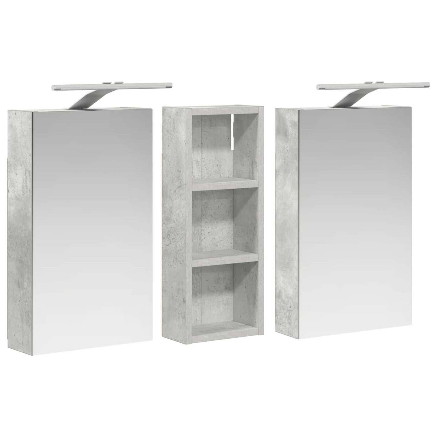 Fürdőszobai Szekrény Szett 3 db 80 x 10,5 x 50 cm Szerelt fa