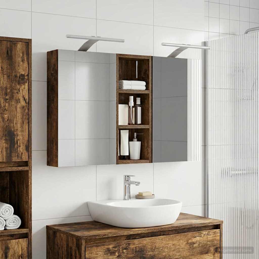 Fürdőszobai Szekrény Szett 3 db 80 x 10,5 x 50 cm Szerelt fa