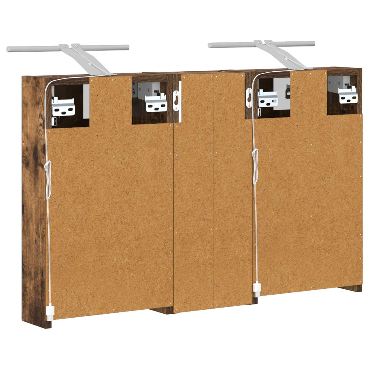 Fürdőszobai Szekrény Szett 3 db 80 x 10,5 x 50 cm Szerelt fa