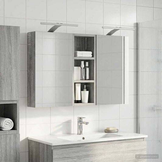 Fürdőszobai Szekrény Szett 3 pcs 80 x 10,5 x 50 cm Faanyag