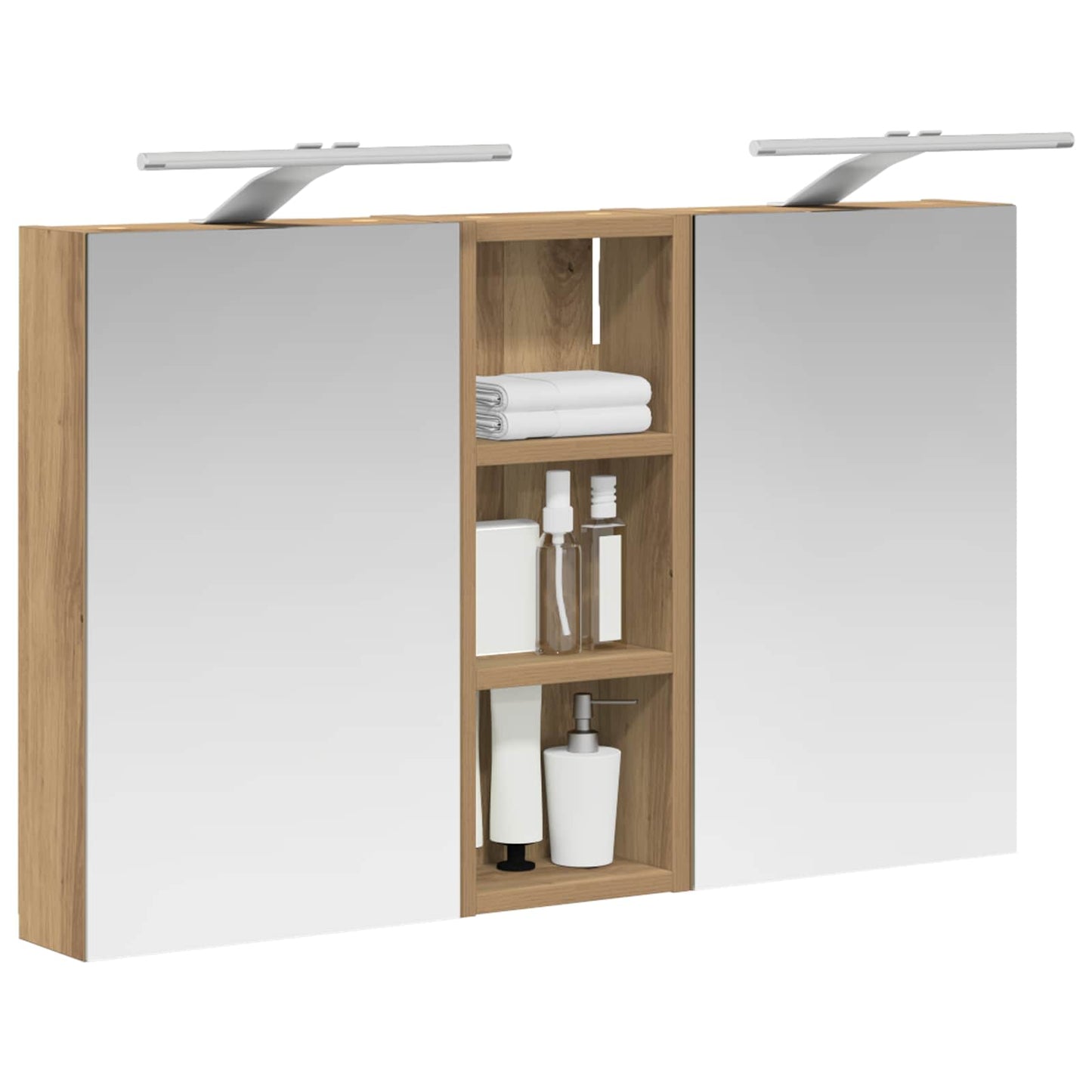 Fürdőszobai Szekrény Szett 3 db 80 x 10,5 x 50 cm Szerelt fa
