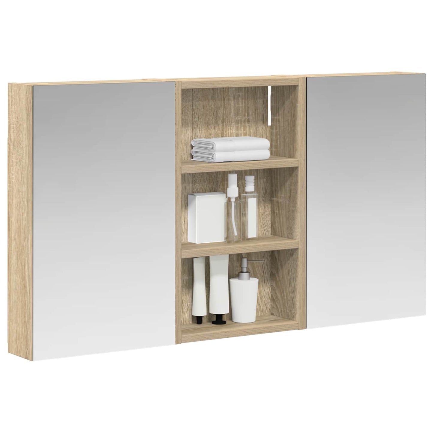 Fürdőszobai Szekrény Szett 3 db 90 x 10,5 x 50 cm Szerelt fa