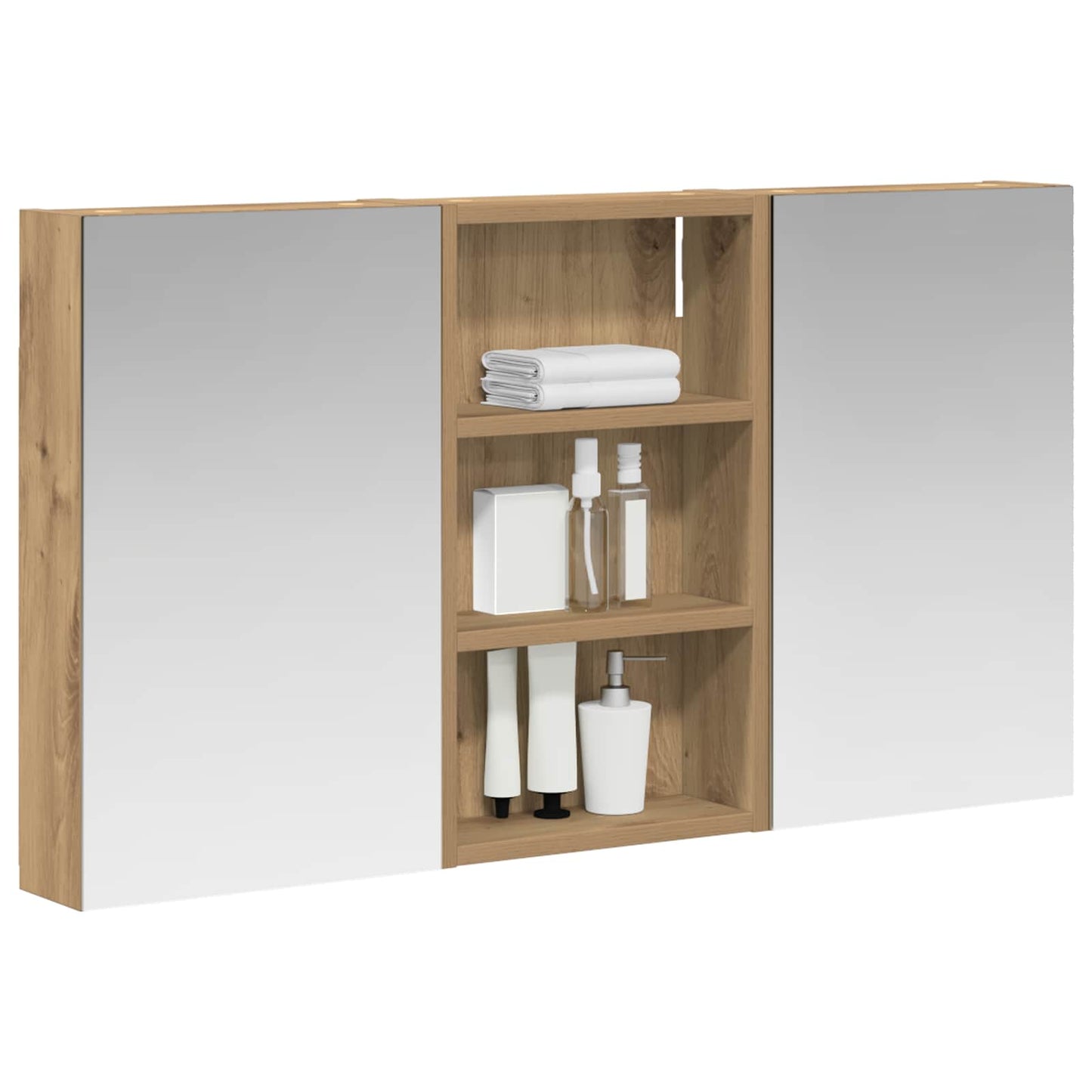 Fürdőszobai Szekrény Szett 3 db 90 x 10,5 x 50 cm Szerelt fa