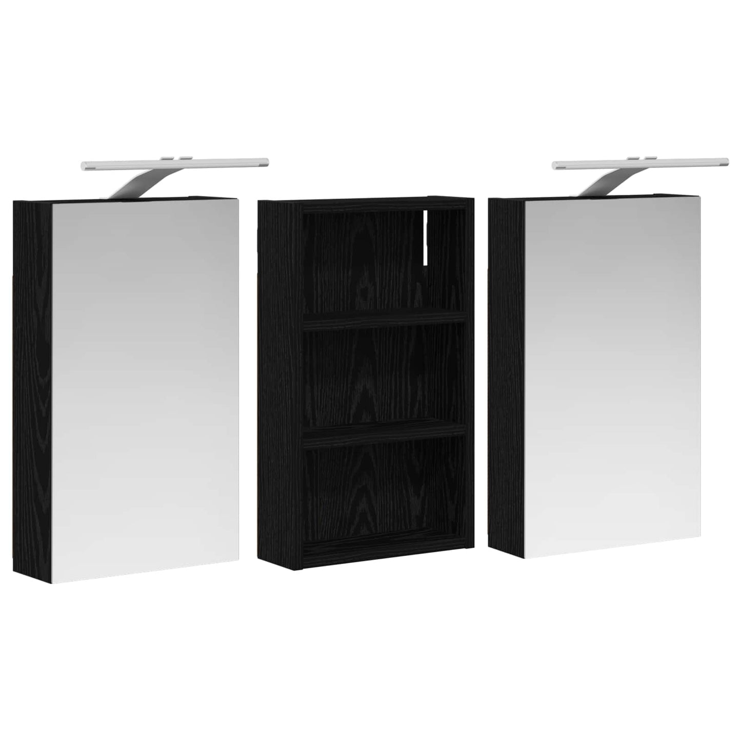 Fürdőszobai Szekrény Szett 3 db 90 x 10,5 x 50 cm Szerelt fa