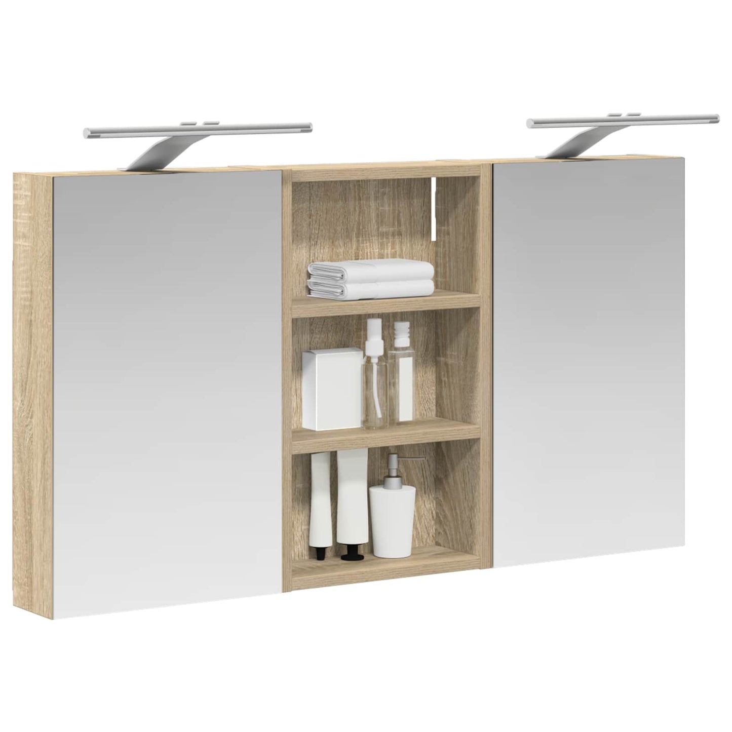 Fürdőszobai Szekrény Szett 3 db 90 x 10,5 x 50 cm Szerelt fa