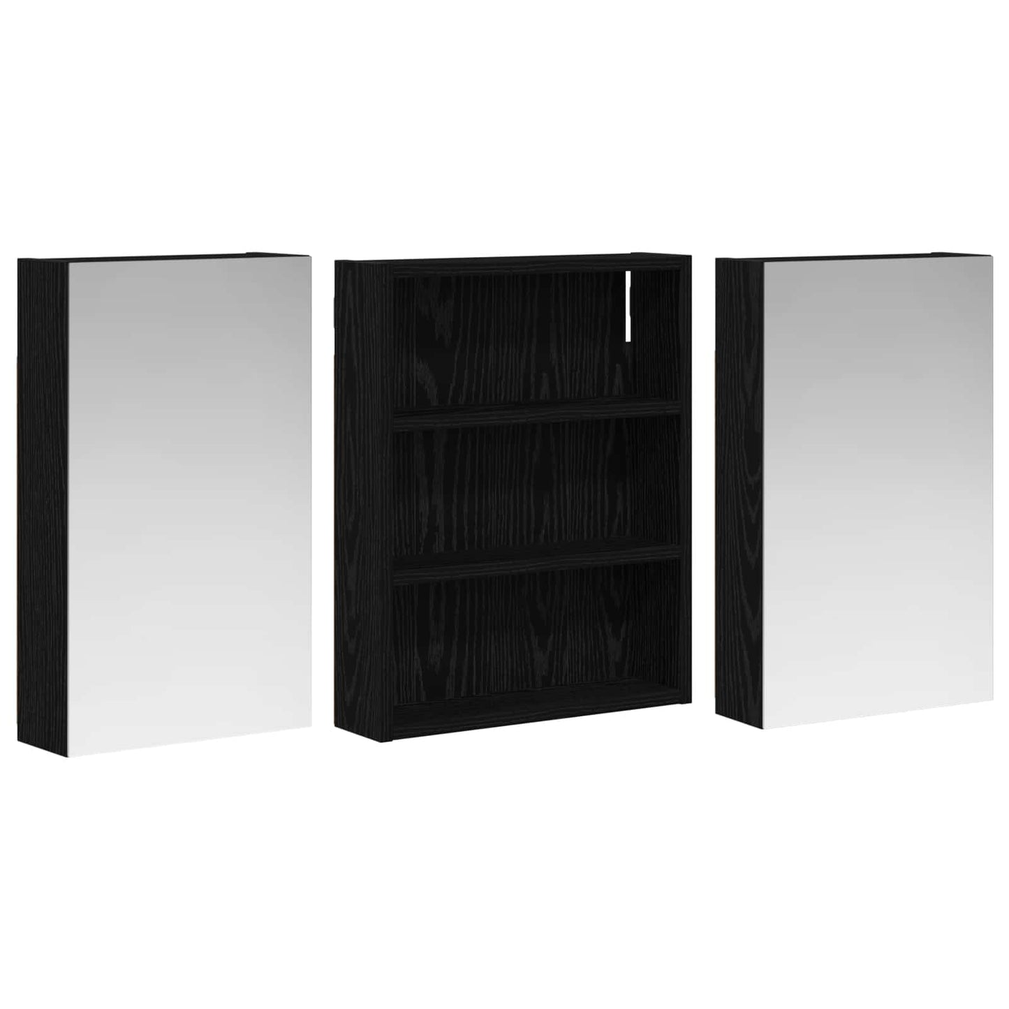 Fürdőszobai Szekrény Szett 3 db 100 x 10,5 x 50 cm Szerelt fa