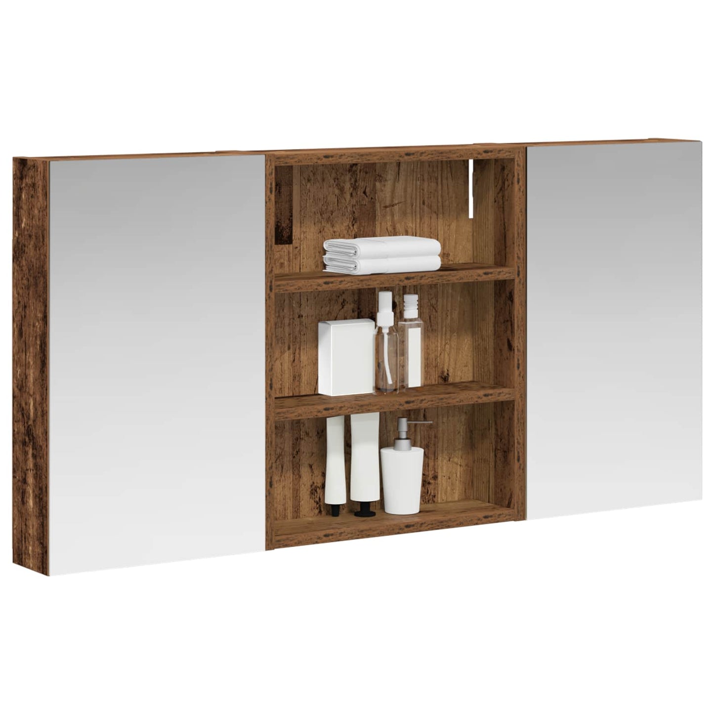 Fürdőszobai Szekrény Szett 3 db 100 x 10,5 x 50 cm Szerelt fa