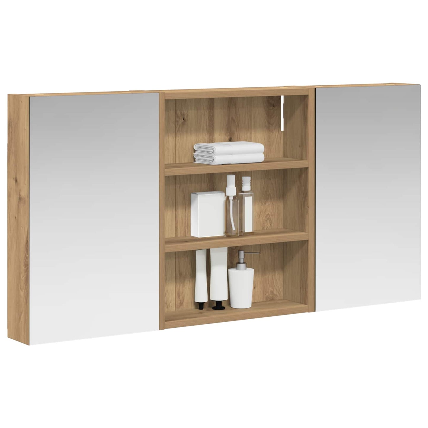 Fürdőszobai Szekrény Szett 3 db 100 x 10,5 x 50 cm Szerelt fa