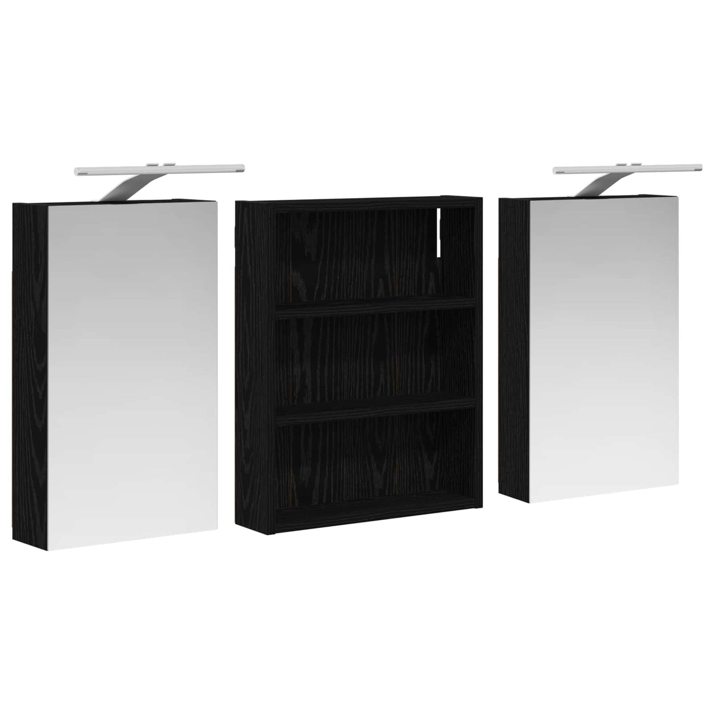Fürdőszobai Szekrény Szett 3 db 100 x 10,5 x 50 cm Szerelt fa