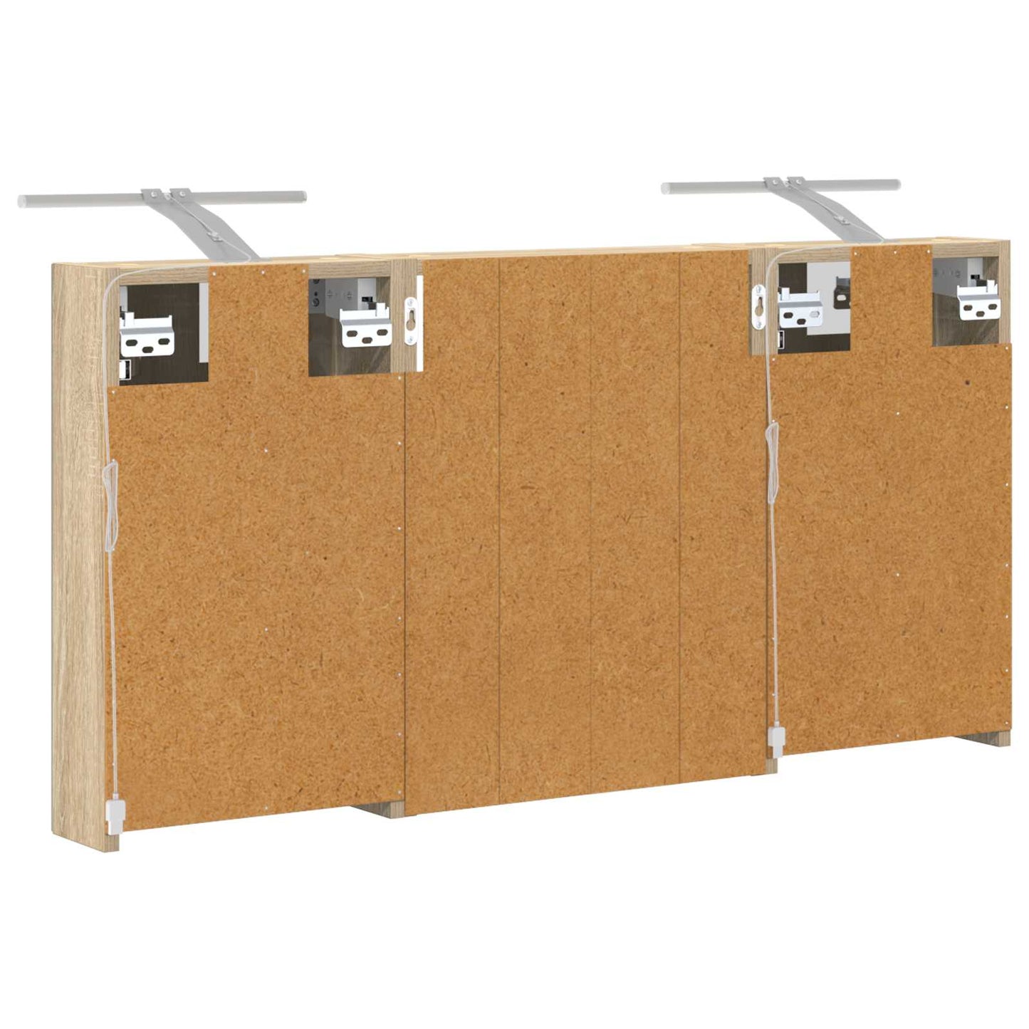 Fürdőszobai Szekrény Szett 3 db 100 x 10,5 x 50 cm Szerelt fa