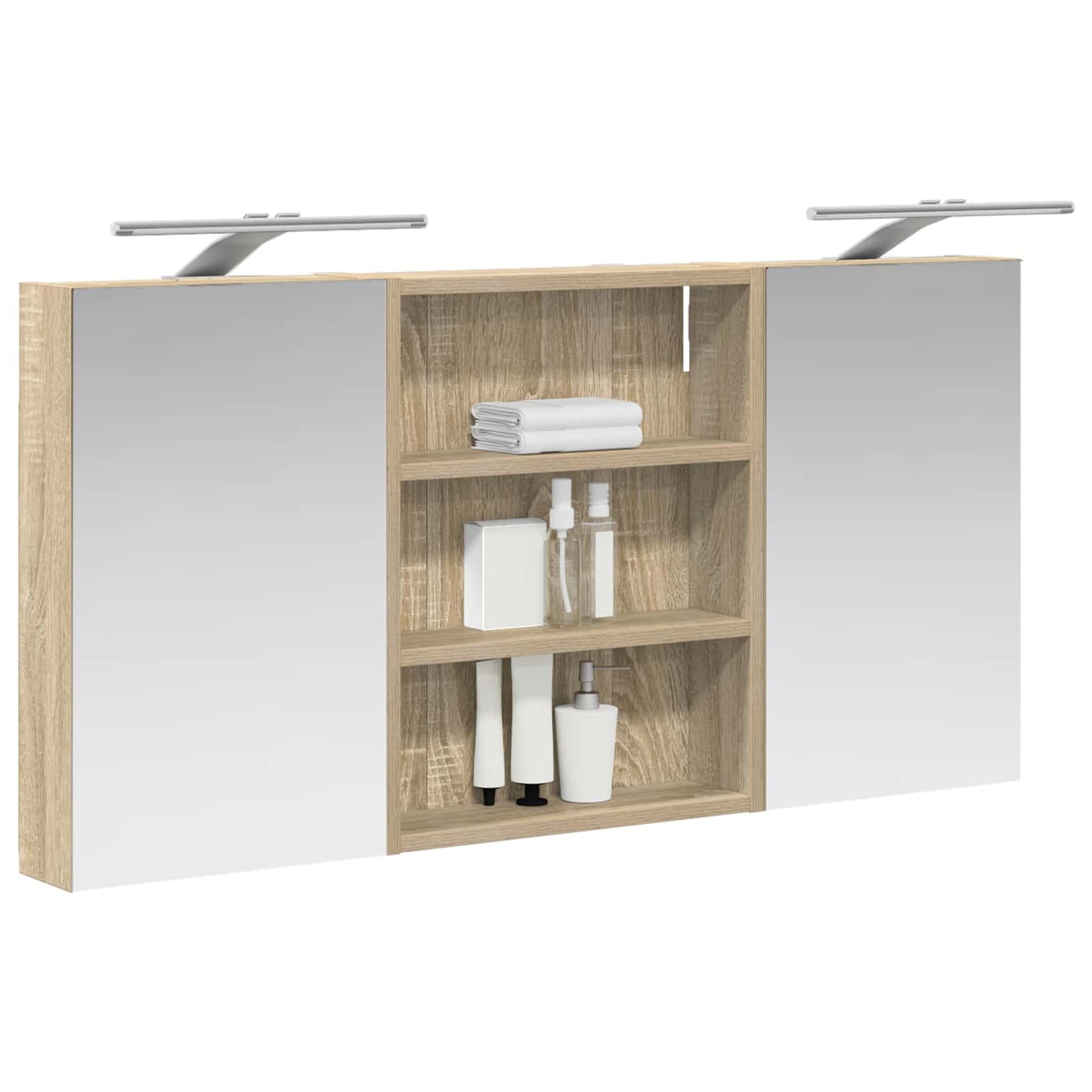 Fürdőszobai Szekrény Szett 3 db 100 x 10,5 x 50 cm Szerelt fa
