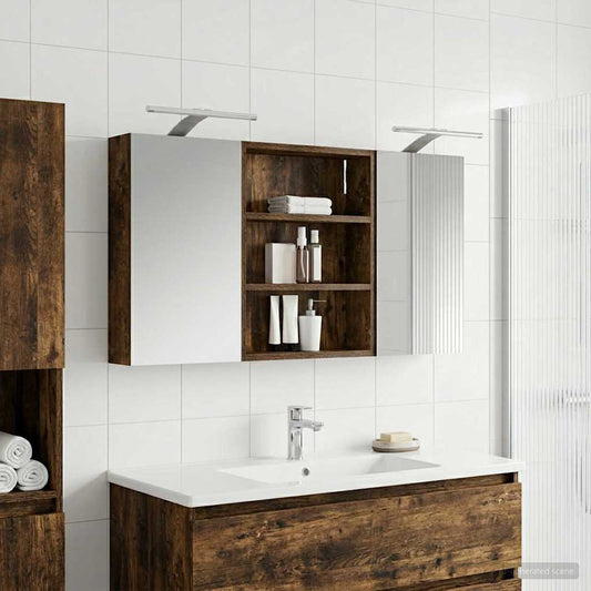 Fürdőszobai Szekrény Szett 3 pcs 100 x 10,5 x 50 cm Faanyag
