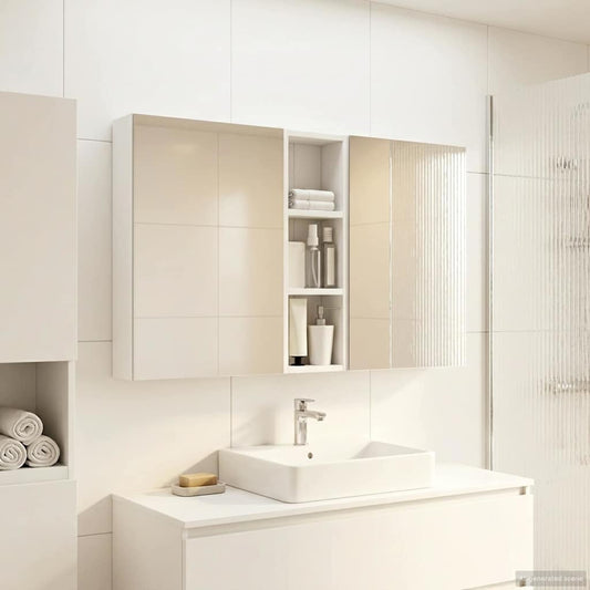 Fürdőszobai Szekrény Szett 3 pcs 100 x 10,5 x 60,5 cm Faanyag