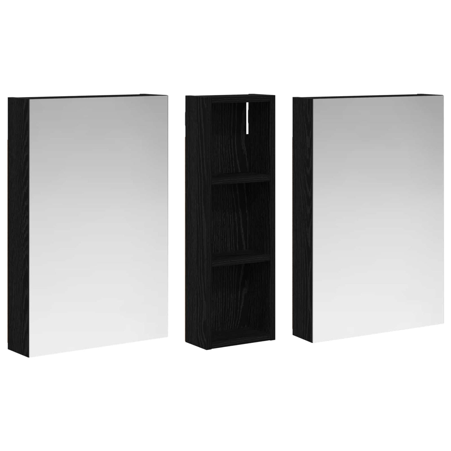 Fürdőszobai Szekrény Szett 3 db 100 x 10,5 x 60,5 cm Szerelt fa