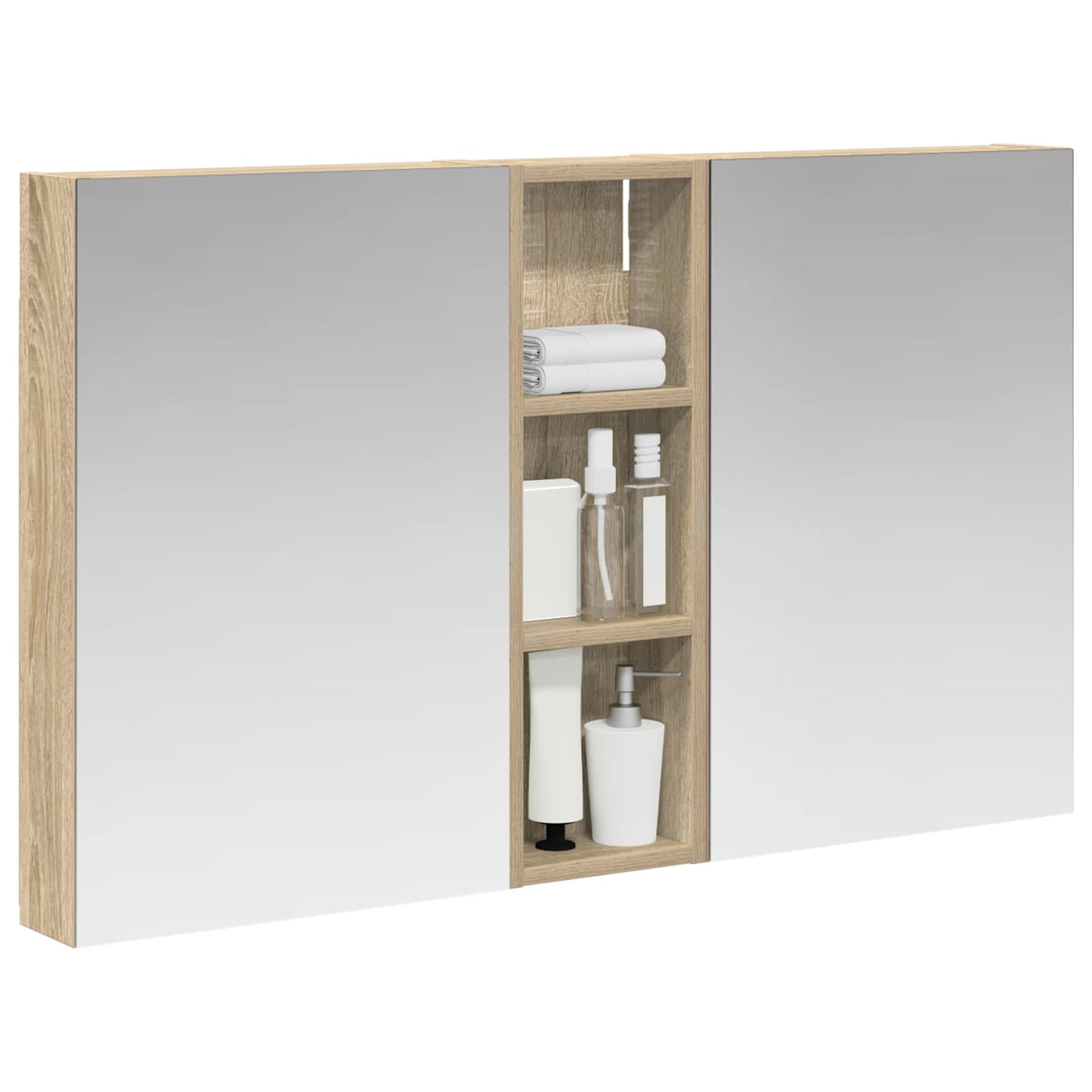 Fürdőszobai Szekrény Szett 3 db 100 x 10,5 x 60,5 cm Szerelt fa