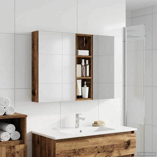 Fürdőszobai Szekrény Szett 3 pcs 100 x 10,5 x 60,5 cm Faanyag