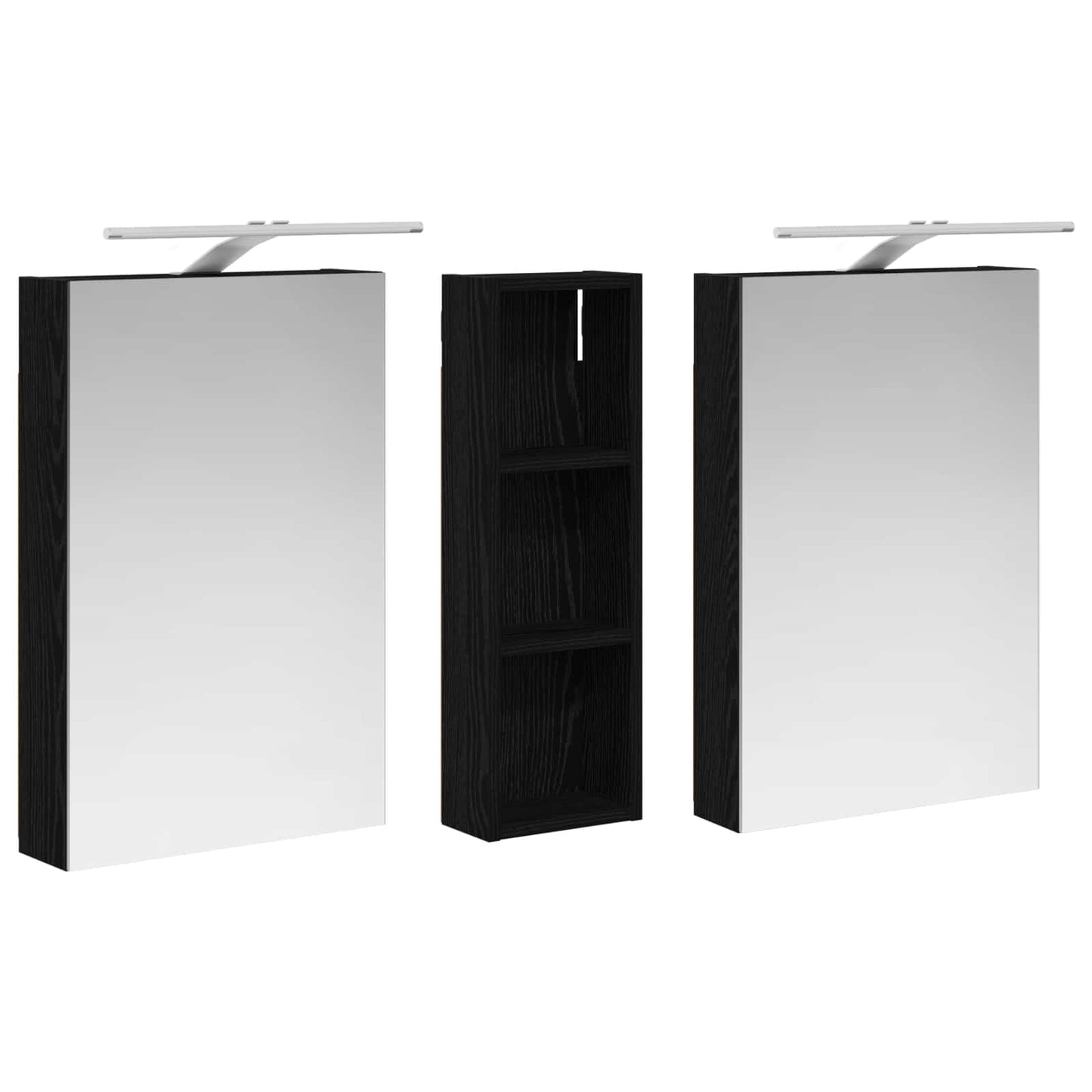 Fürdőszobai Szekrény Szett 3 db 100 x 10,5 x 60,5 cm Szerelt fa