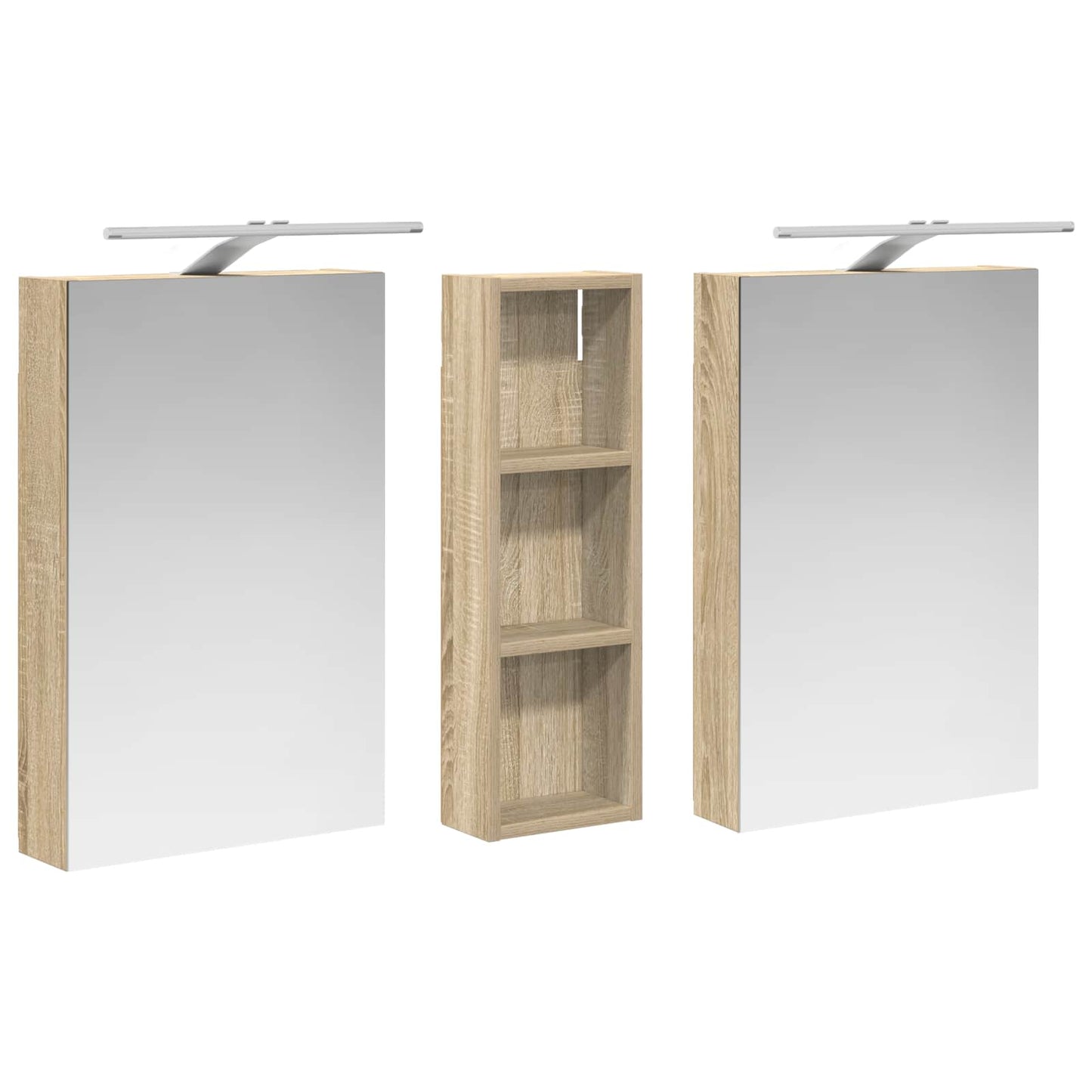 Fürdőszobai Szekrény Szett 3 db 100 x 10,5 x 60,5 cm Szerelt fa