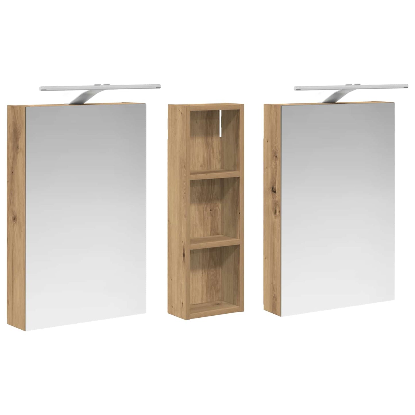 Fürdőszobai Szekrény Szett 3 db 100 x 10,5 x 60,5 cm Szerelt fa