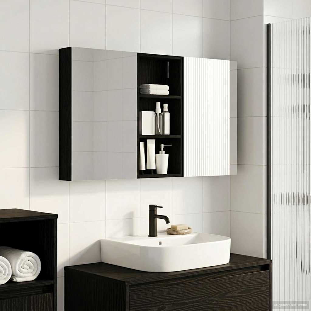 Fürdőszobai Szekrény Szett 3 db 110 x 10,5 x 60,5 cm Szerelt fa