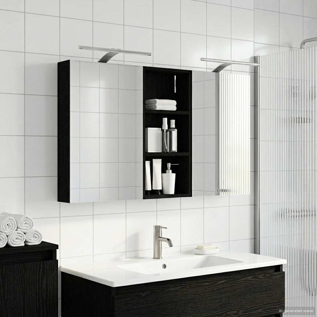 Fürdőszobai Szekrény Szett 3 db 110 x 10,5 x 60,5 cm Szerelt fa