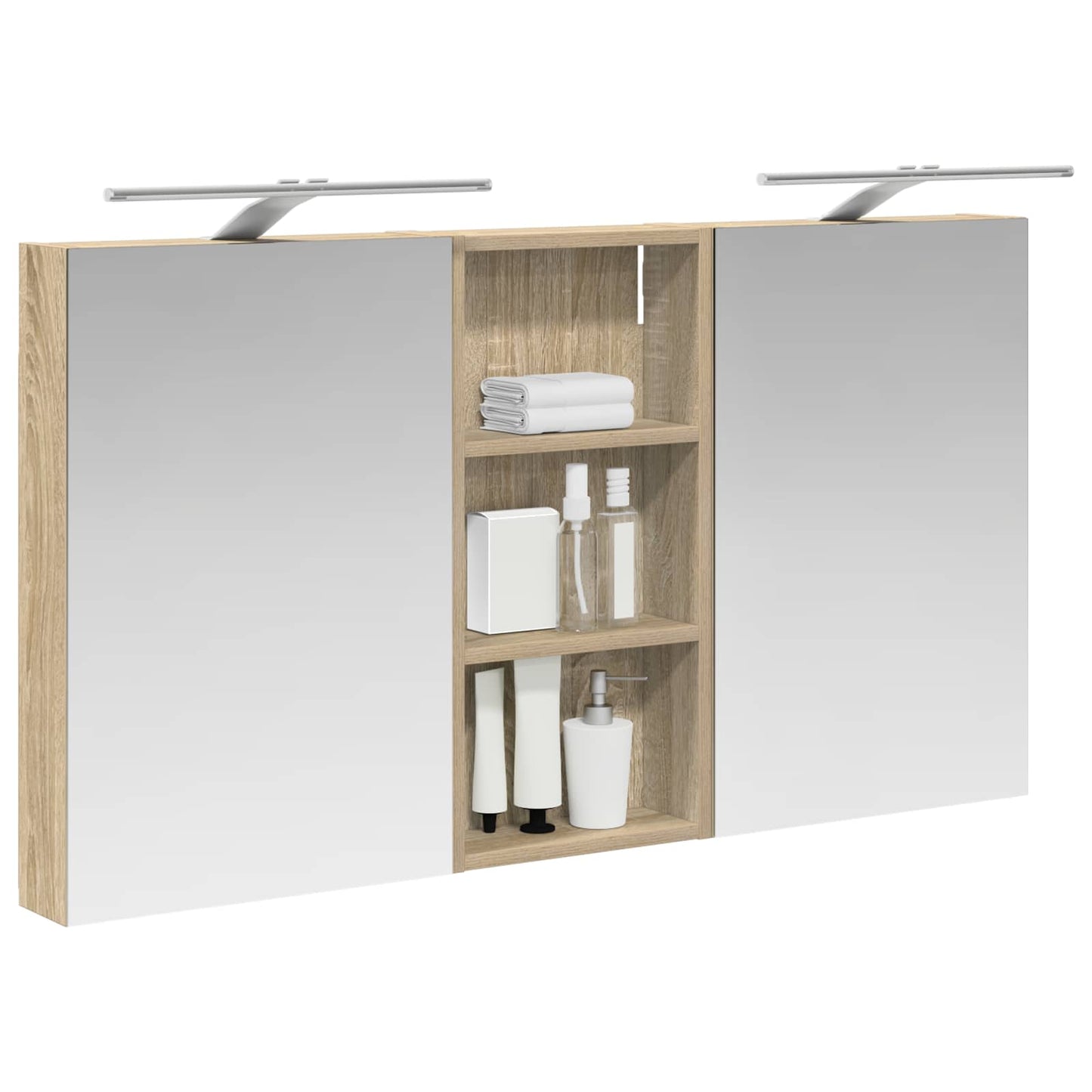 Fürdőszobai Szekrény Szett 3 db 110 x 10,5 x 60,5 cm Szerelt fa
