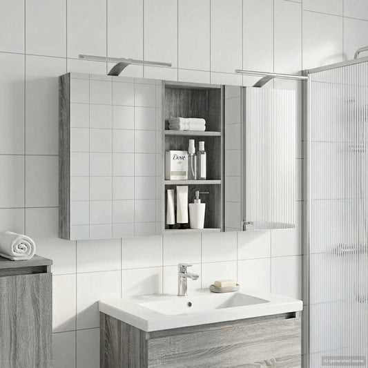 Fürdőszobai Szekrény Szett 3 pcs 110 x 10,5 x 60,5 cm Faanyag