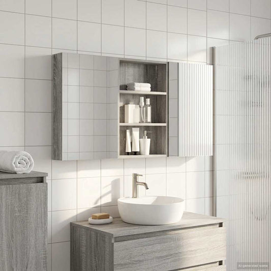 Fürdőszobai Szekrény Szett 3 pcs 120 x 10,5 x 60,5 cm Faanyag