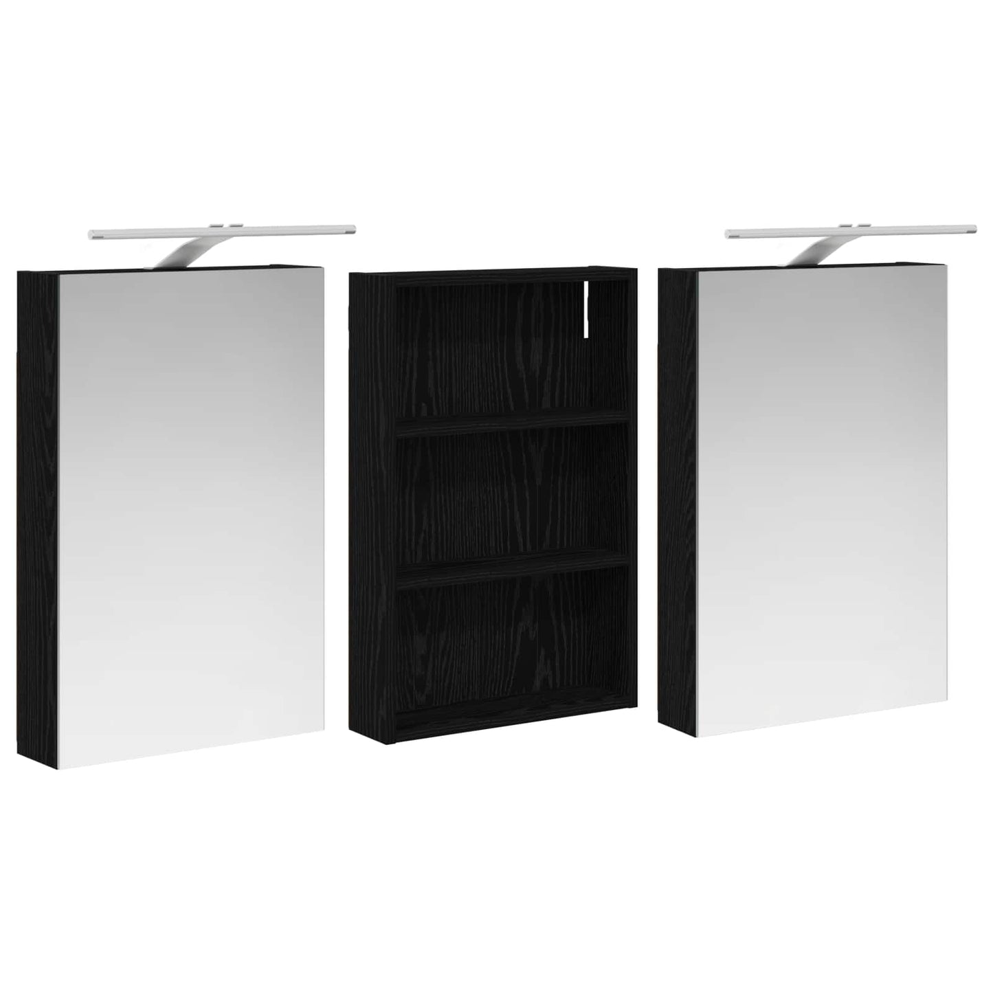 Fürdőszobai Szekrény Szett 3 db 120 x 10,5 x 60,5 cm Szerelt fa
