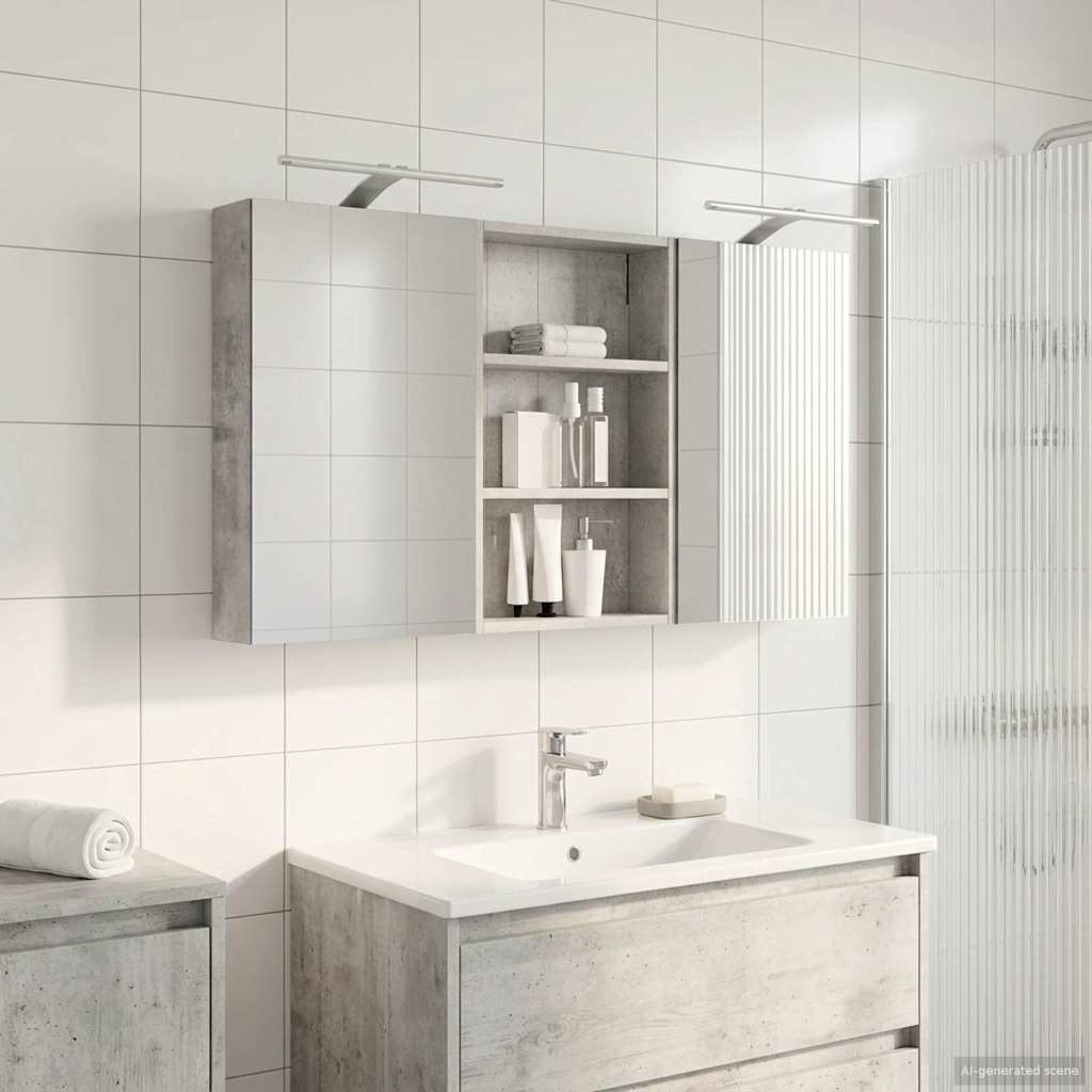 Fürdőszobai Szekrény Szett 3 db 120 x 10,5 x 60,5 cm Szerelt fa