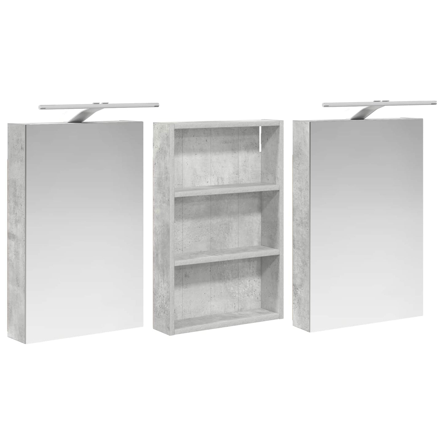 Fürdőszobai Szekrény Szett 3 db 120 x 10,5 x 60,5 cm Szerelt fa