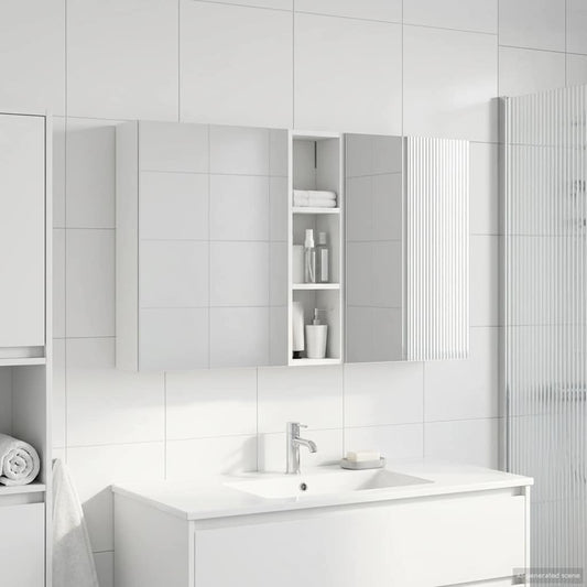 Fürdőszobai Szekrény Szett 3 pcs 120 x 14,5 x 70 cm Faanyag