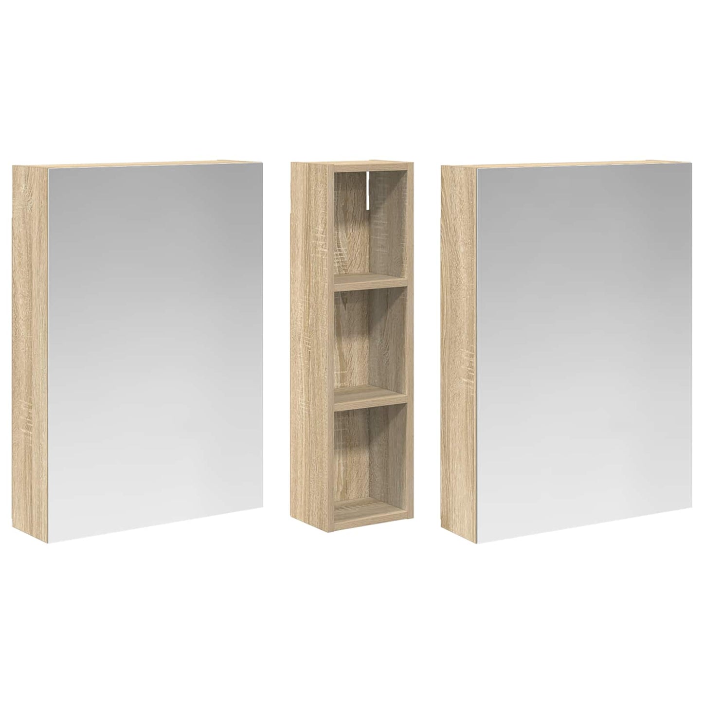 Fürdőszobai Szekrény Szett 3 db 120 x 14,5 x 70 cm Szerelt fa