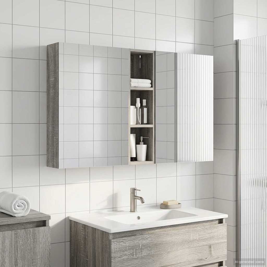 Fürdőszobai Szekrény Szett 3 db 120 x 14,5 x 70 cm Szerelt fa