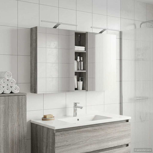 Fürdőszobai Szekrény Szett 3 pcs 120 x 14,5 x 70 cm Faanyag