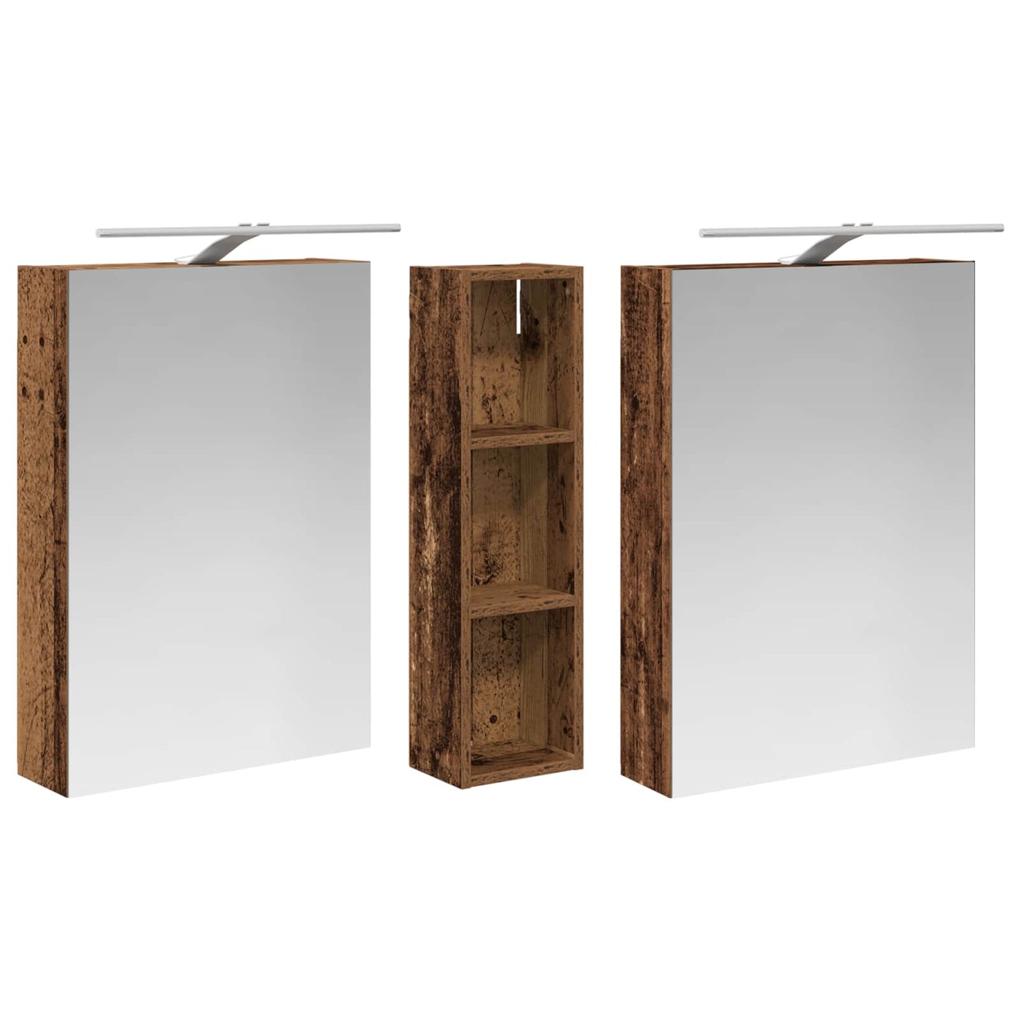 Fürdőszobai Szekrény Szett 3 db 120 x 14,5 x 70 cm Szerelt fa