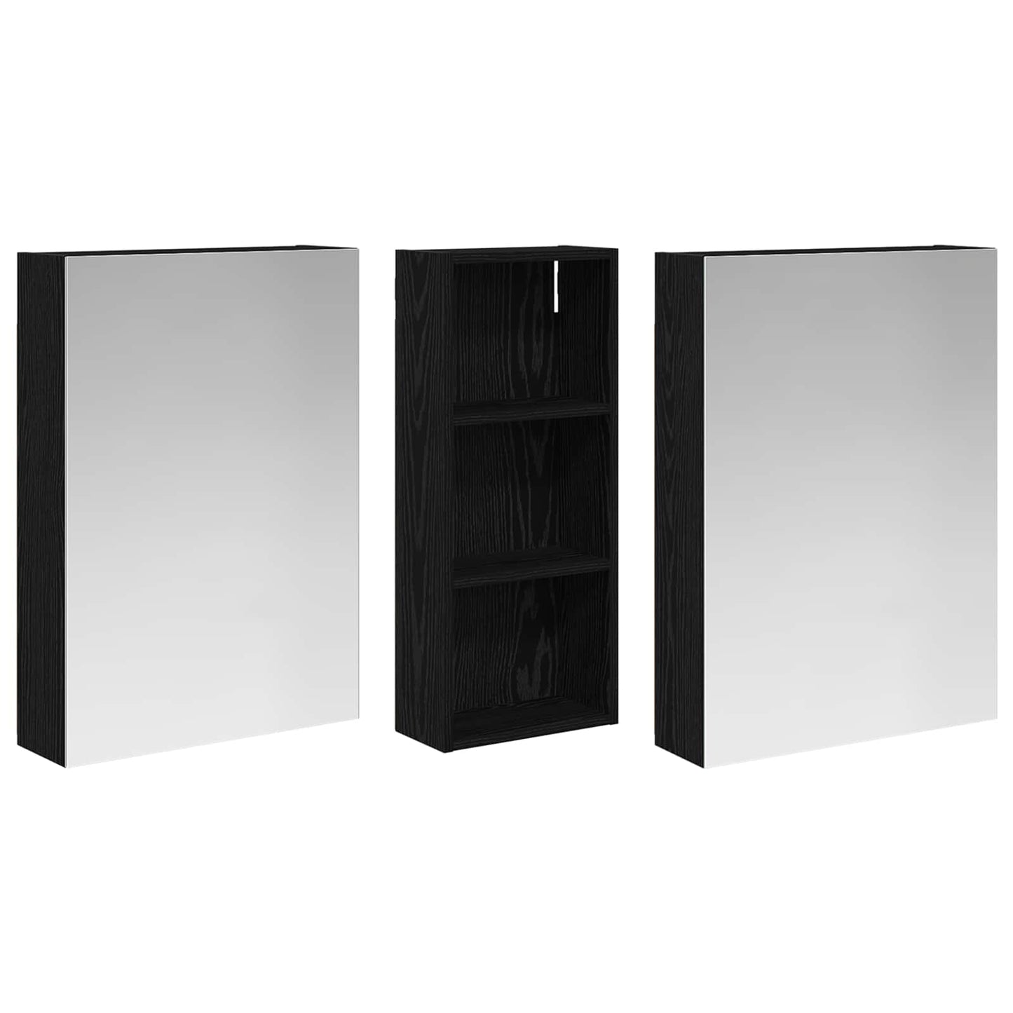 Fürdőszobai Szekrény Szett 3 db 130 x 14,5 x 70 cm Szerelt fa