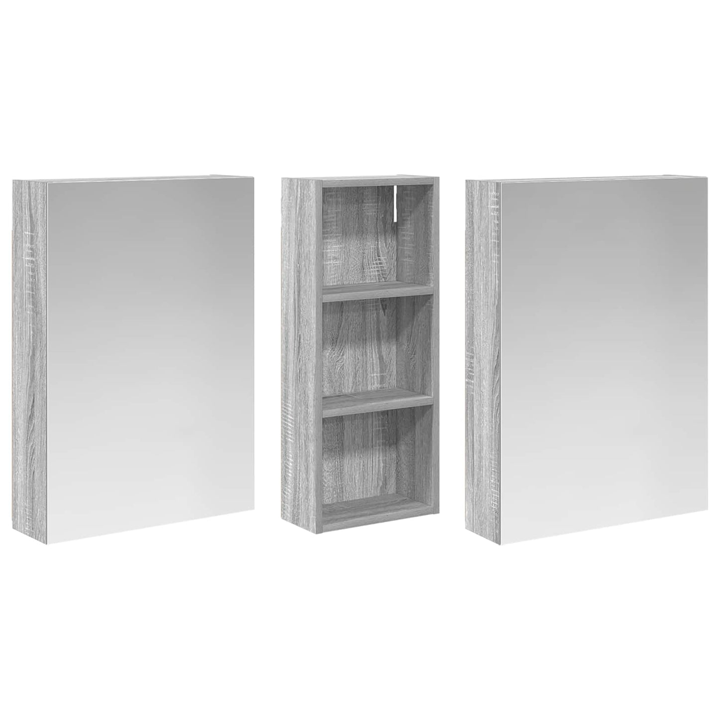 Fürdőszobai Szekrény Szett 3 db 130 x 14,5 x 70 cm Szerelt fa
