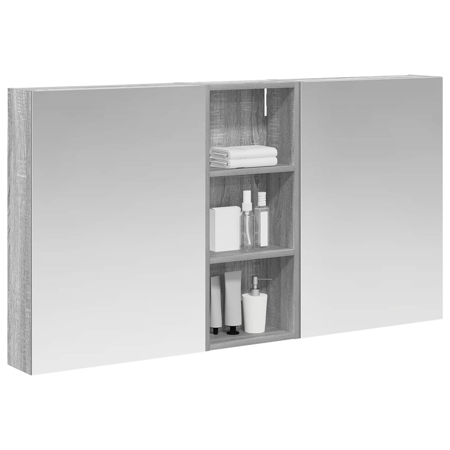 Fürdőszobai Szekrény Szett 3 db 130 x 14,5 x 70 cm Szerelt fa