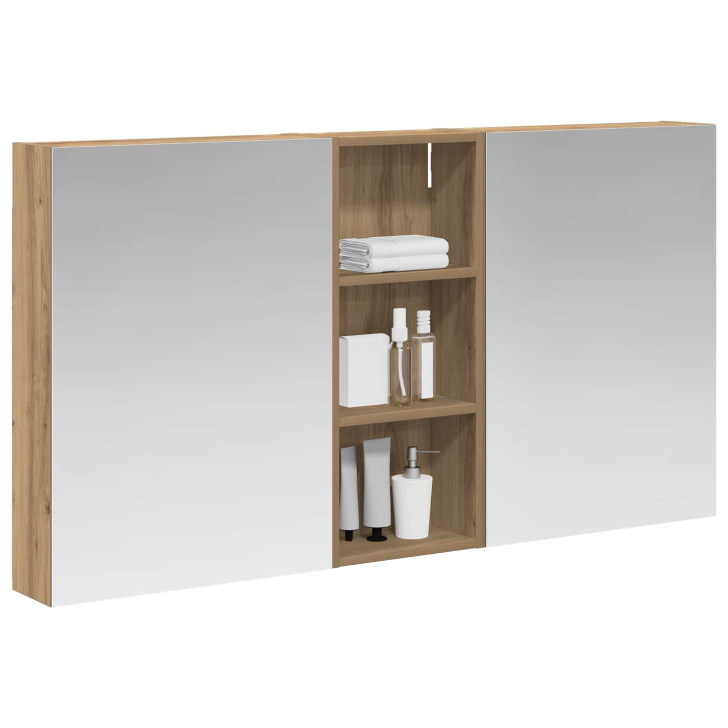 Fürdőszobai Szekrény Szett 3 db 130 x 14,5 x 70 cm Szerelt fa